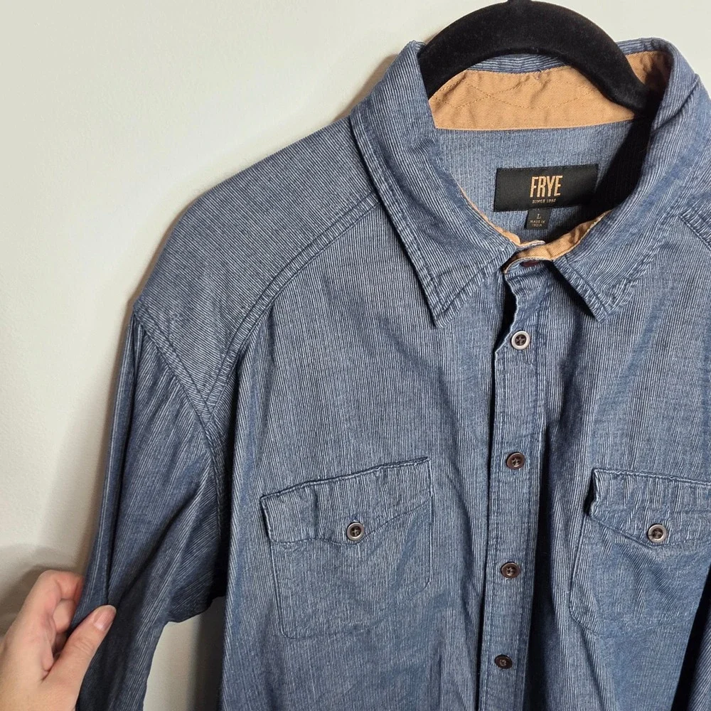 Frye Button Up Mens Large - Picture 3 of 5